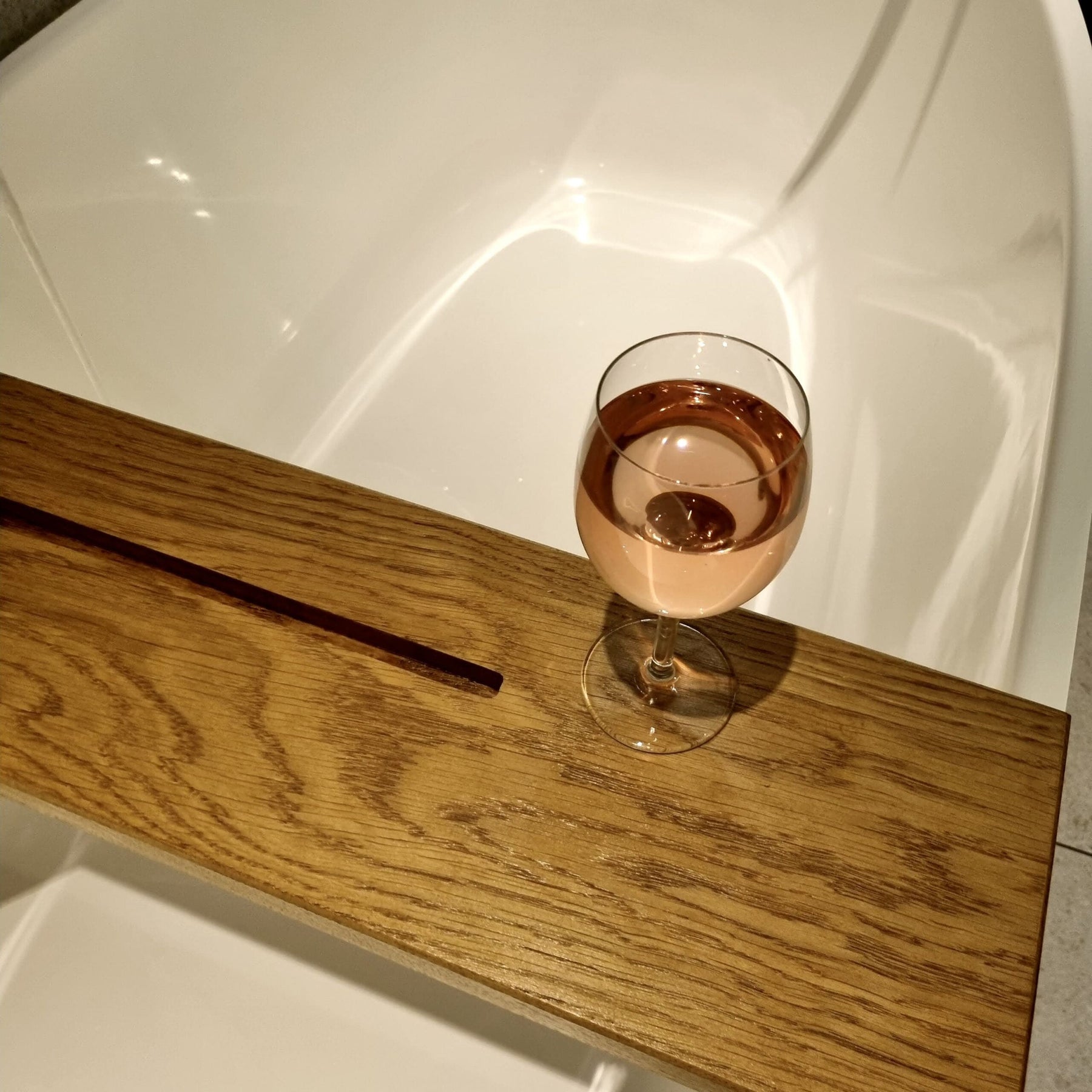 Badplank puur eiken detail