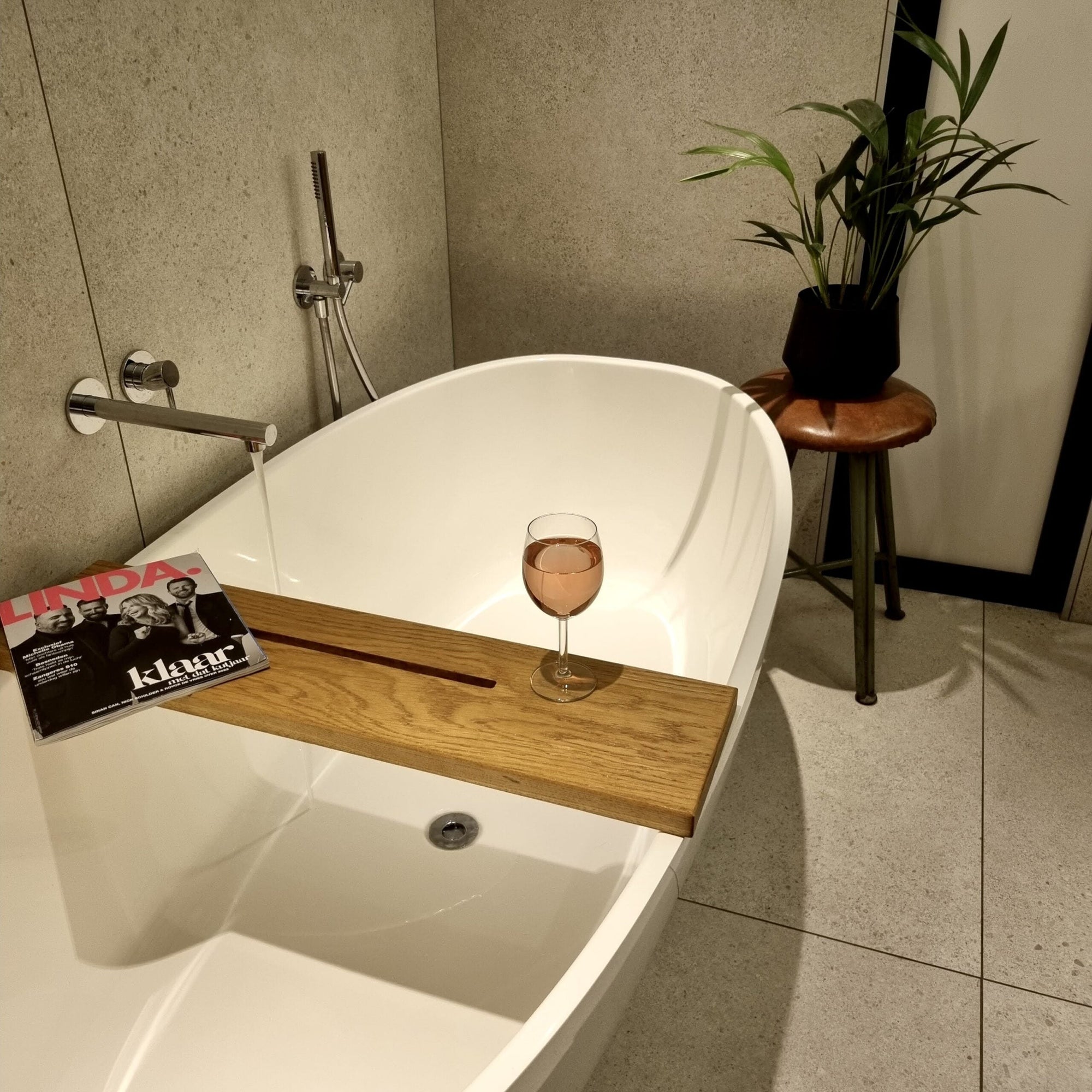 Badplank puur eiken sfeer