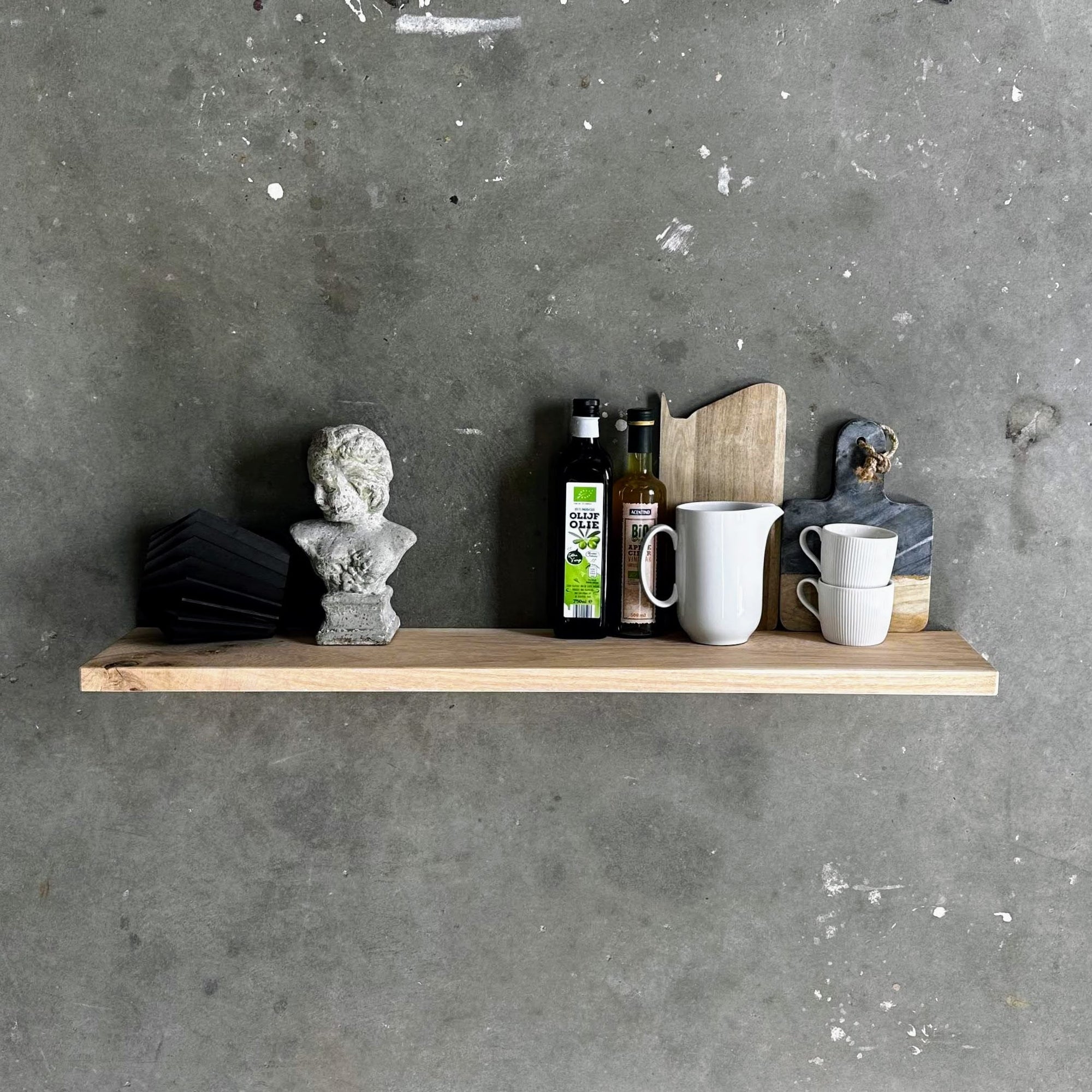Floating Oak Wall Shelf