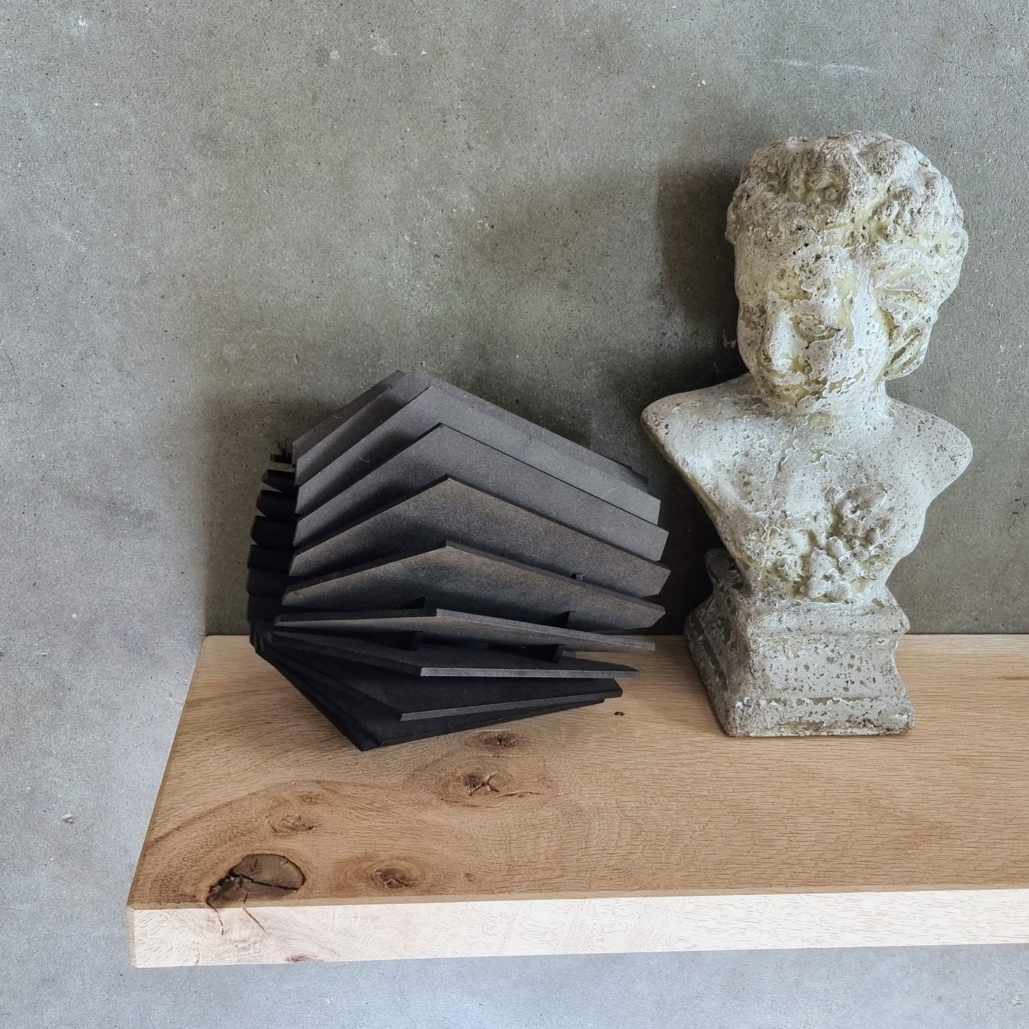 Vloeiende Eiken Wandplank