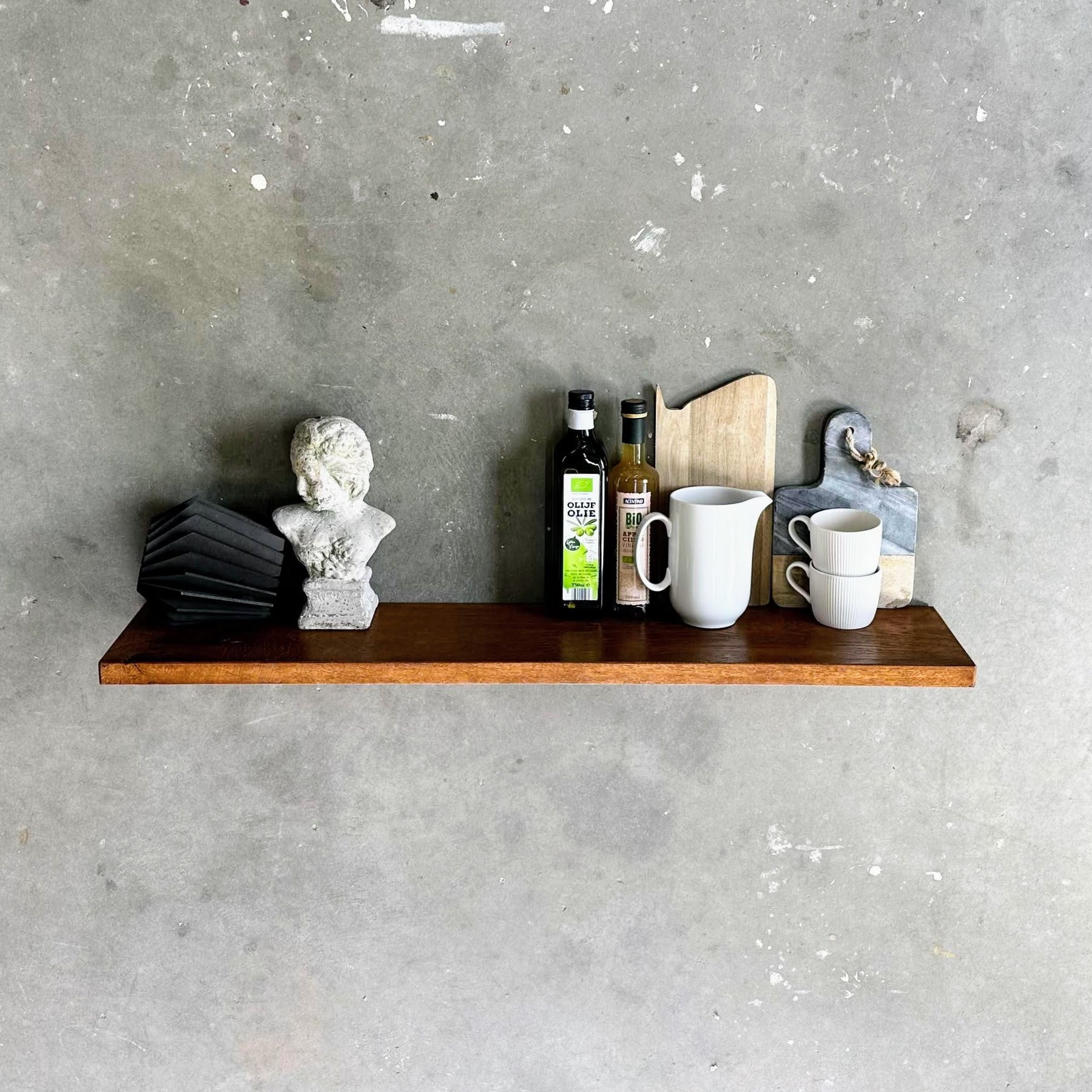 Floating Oak Wall Shelf