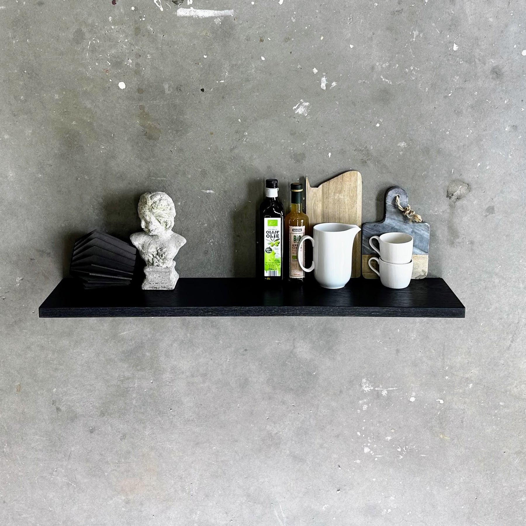Floating Oak Wall Shelf