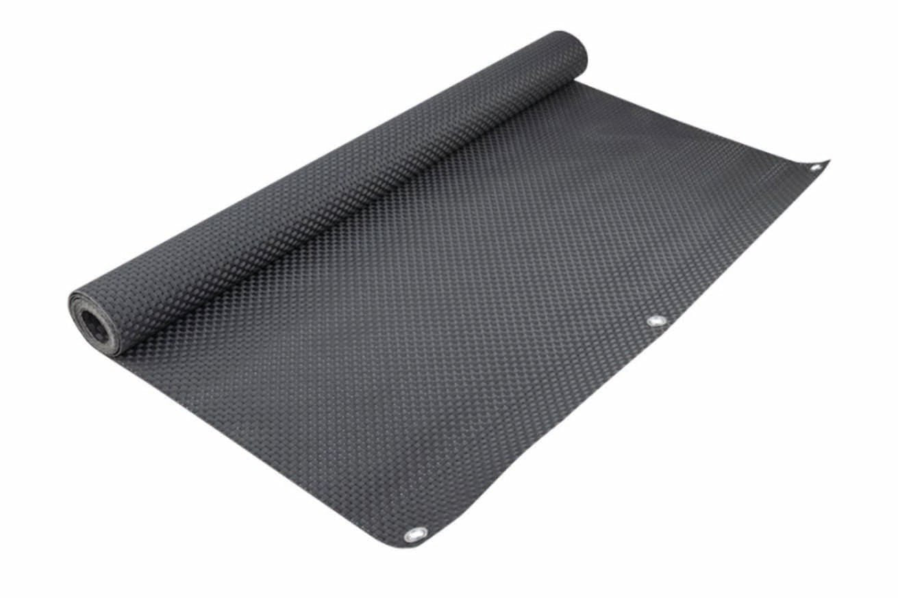 Écran de balcon - Aspect rotin - 90 x 300 cm - Tissu de balcon anthracite - À l'unité - 830 g/m²