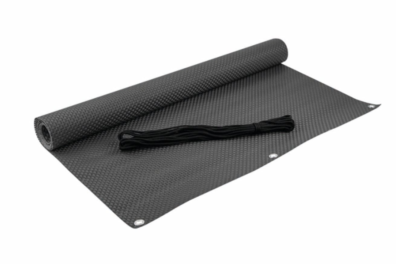 Écran de balcon - Aspect rotin - 90 x 300 cm - Tissu de balcon anthracite - À l'unité - 830 g/m²