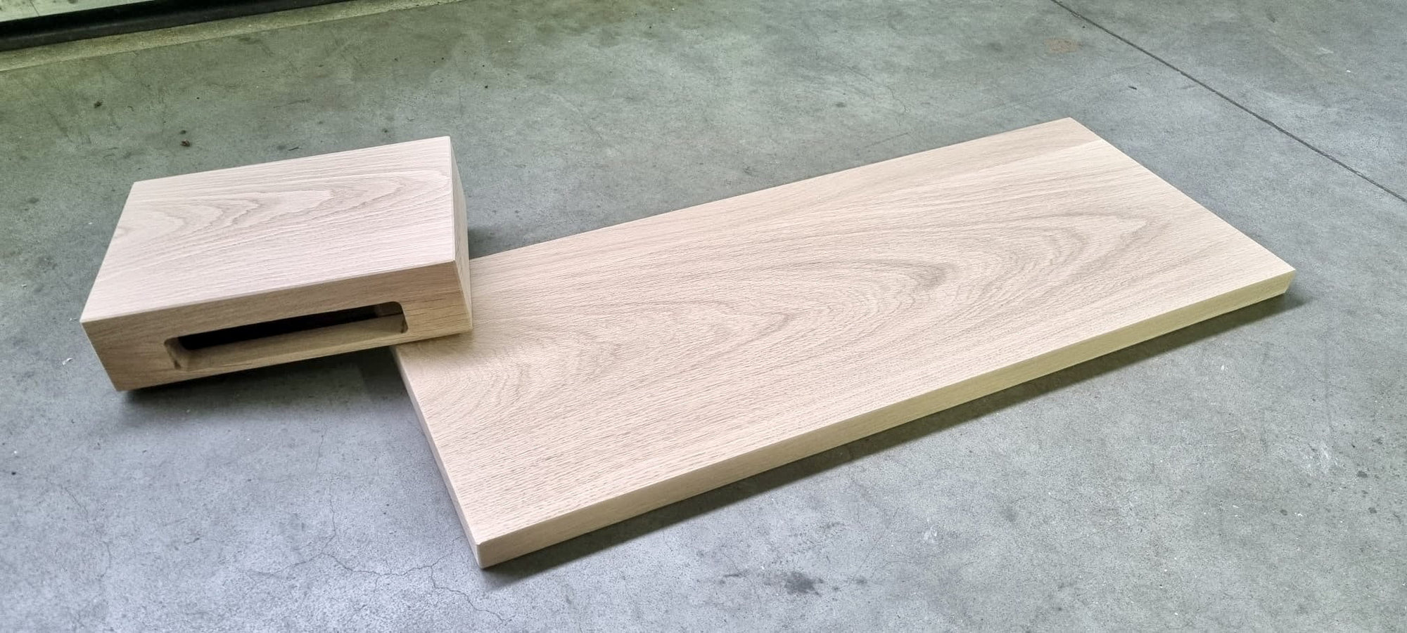 Custom Oak Fountain Shelf