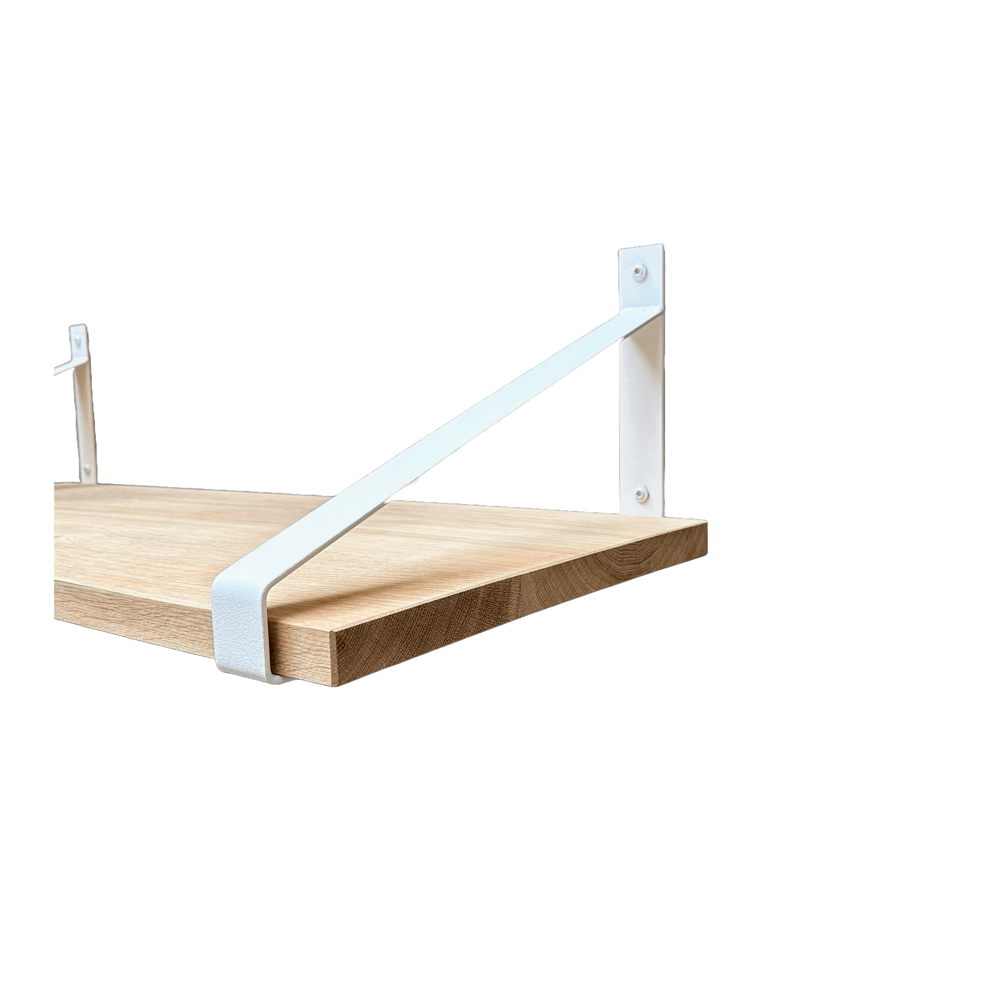 The Industrial Shelf Brackets with Oak Shelf - 40 cm