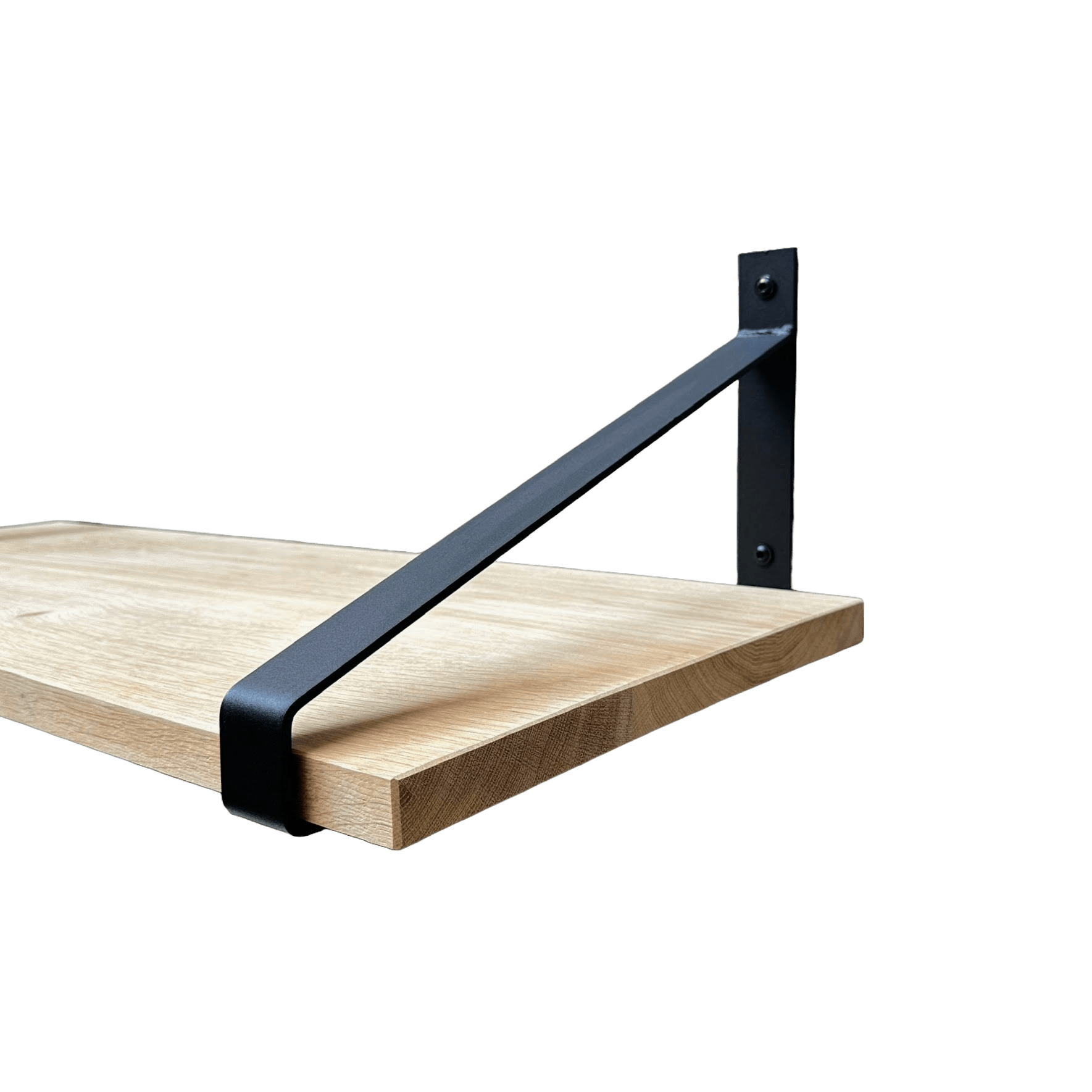 The Industrial Shelf Brackets with Oak Shelf - 40 cm