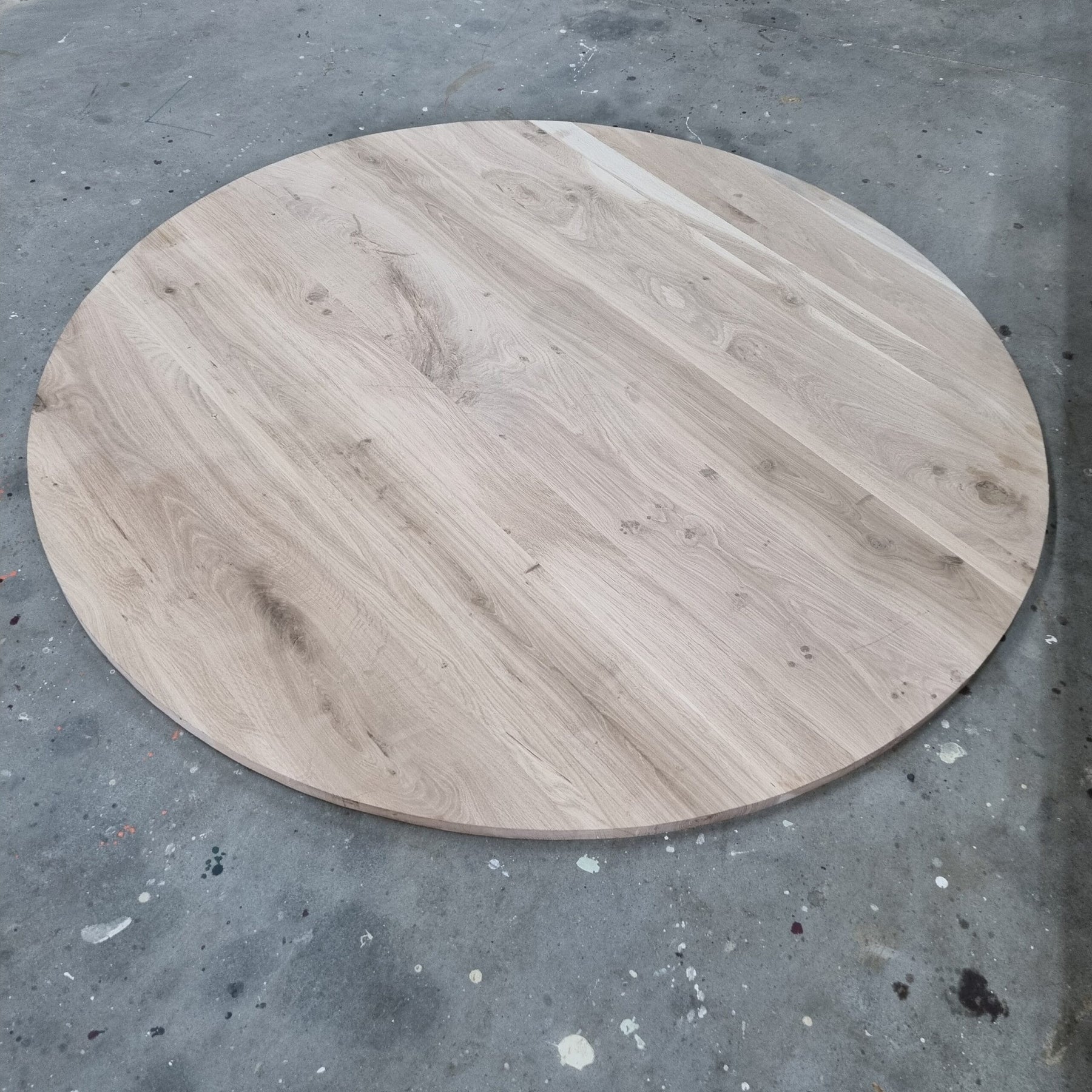 Custom Round Oak Tabletop