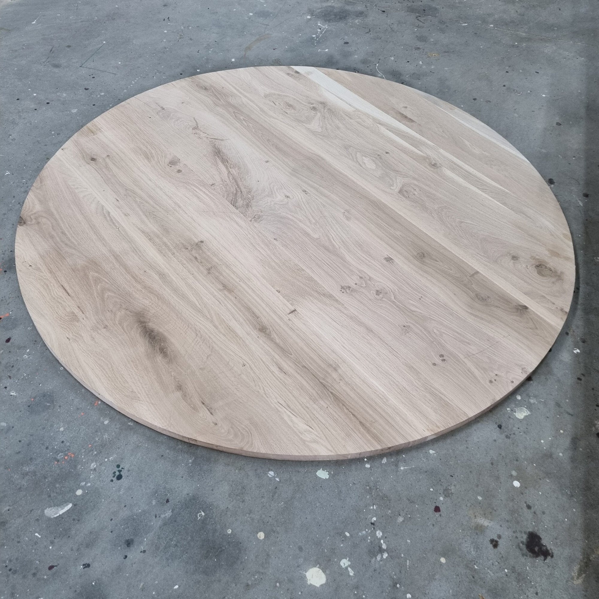 Custom Round Oak Tabletop