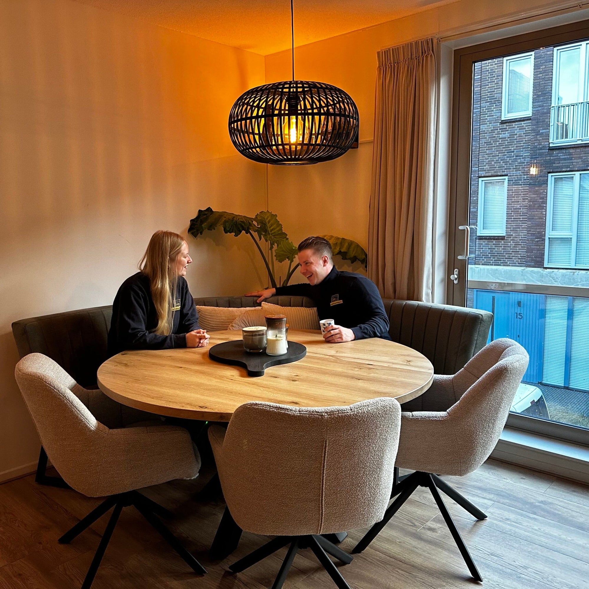 Custom Round Oak Tabletop