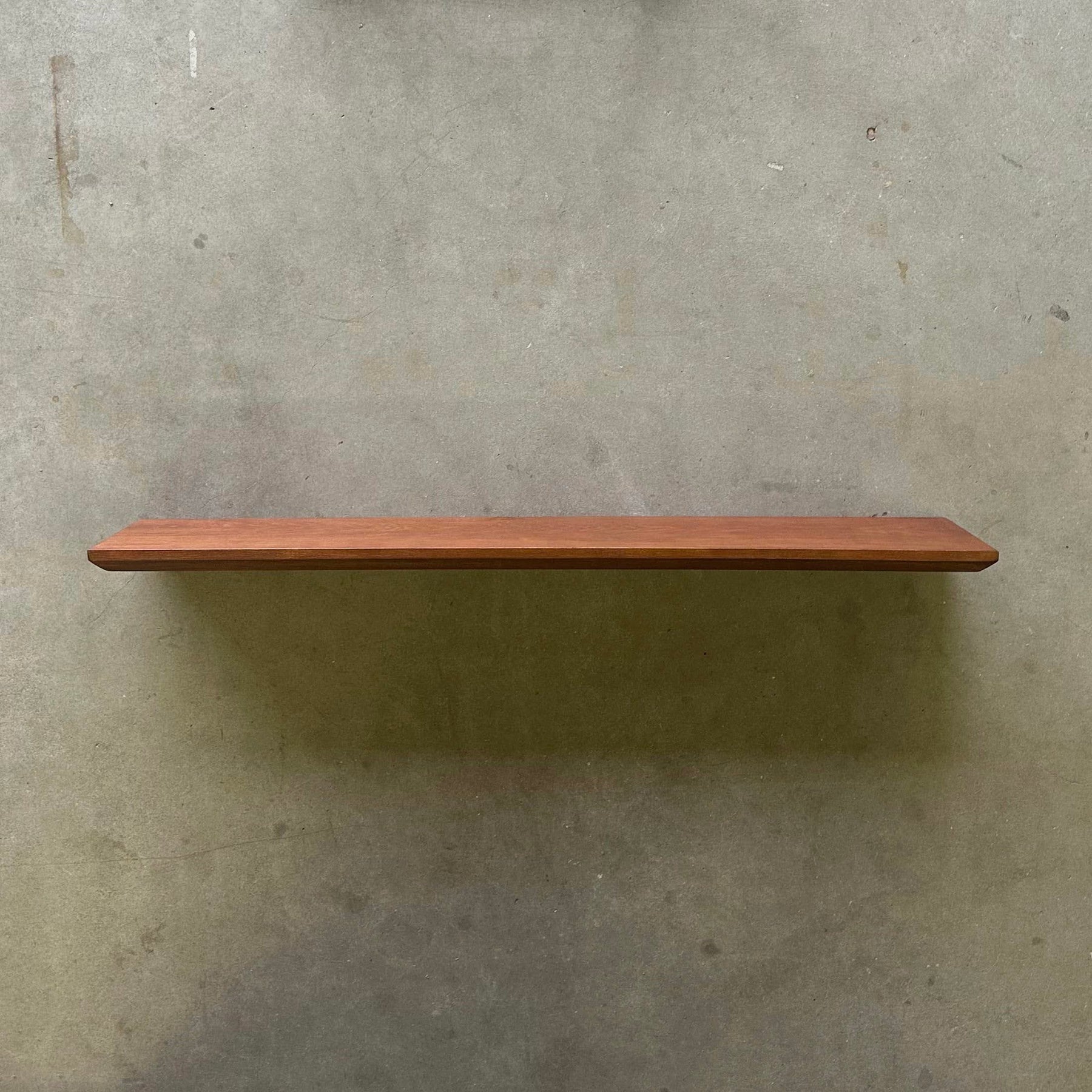 Floating Oak Wall Shelf - Beveled Edge