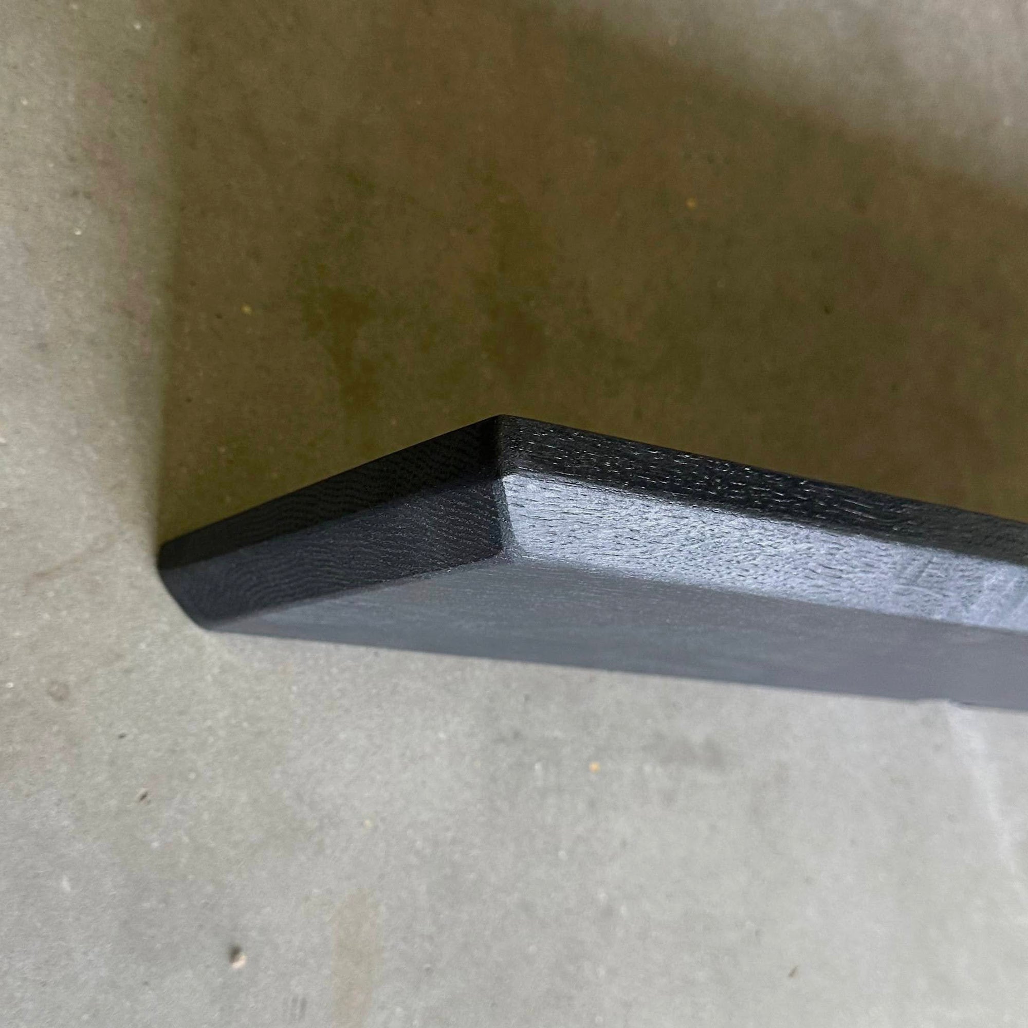 Floating Oak Wall Shelf - Beveled Edge