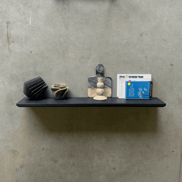 Floating Oak Wall Shelf - Beveled Edge