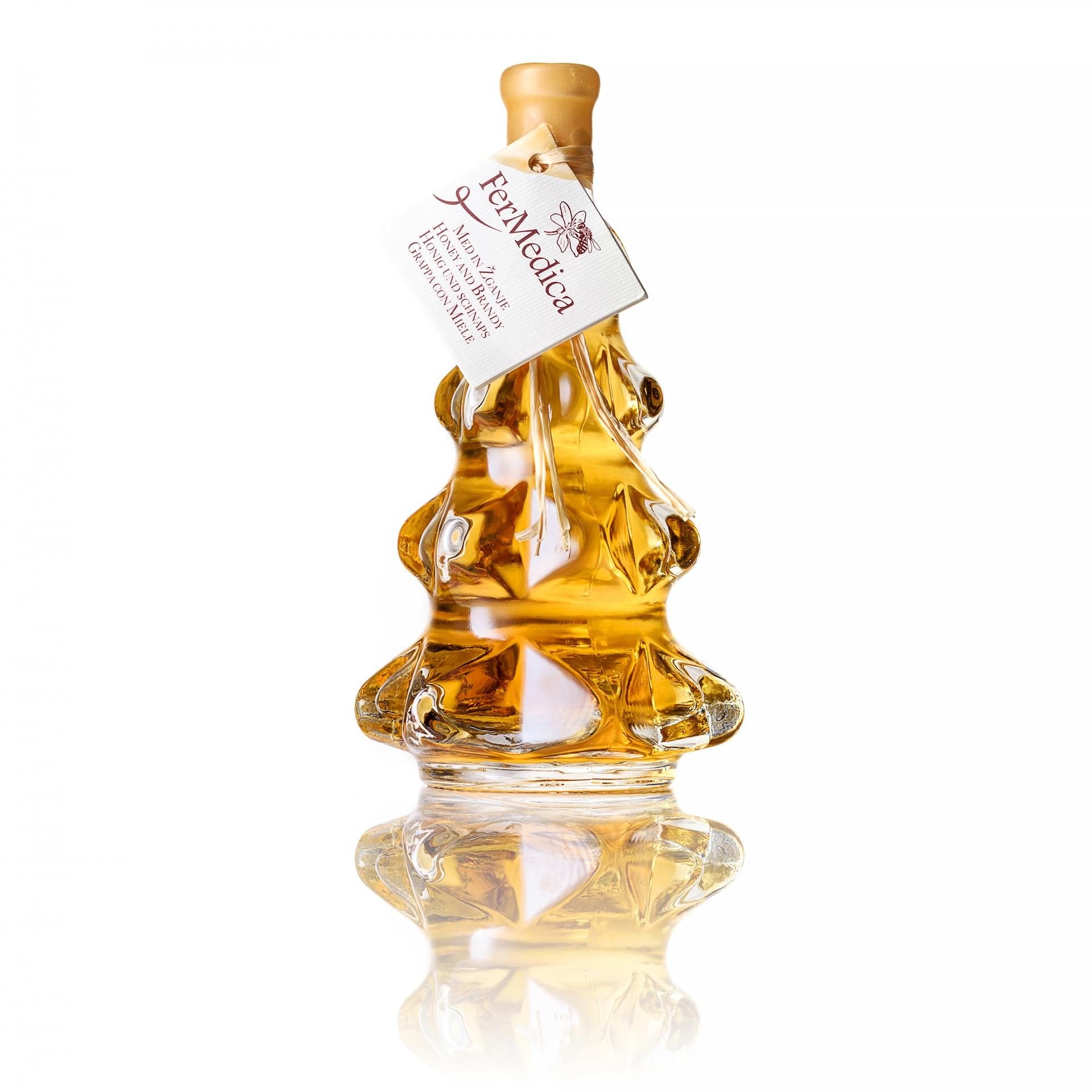 Med in žganje, med z dodatki, darilni seti v lični embalaži fermedica 12