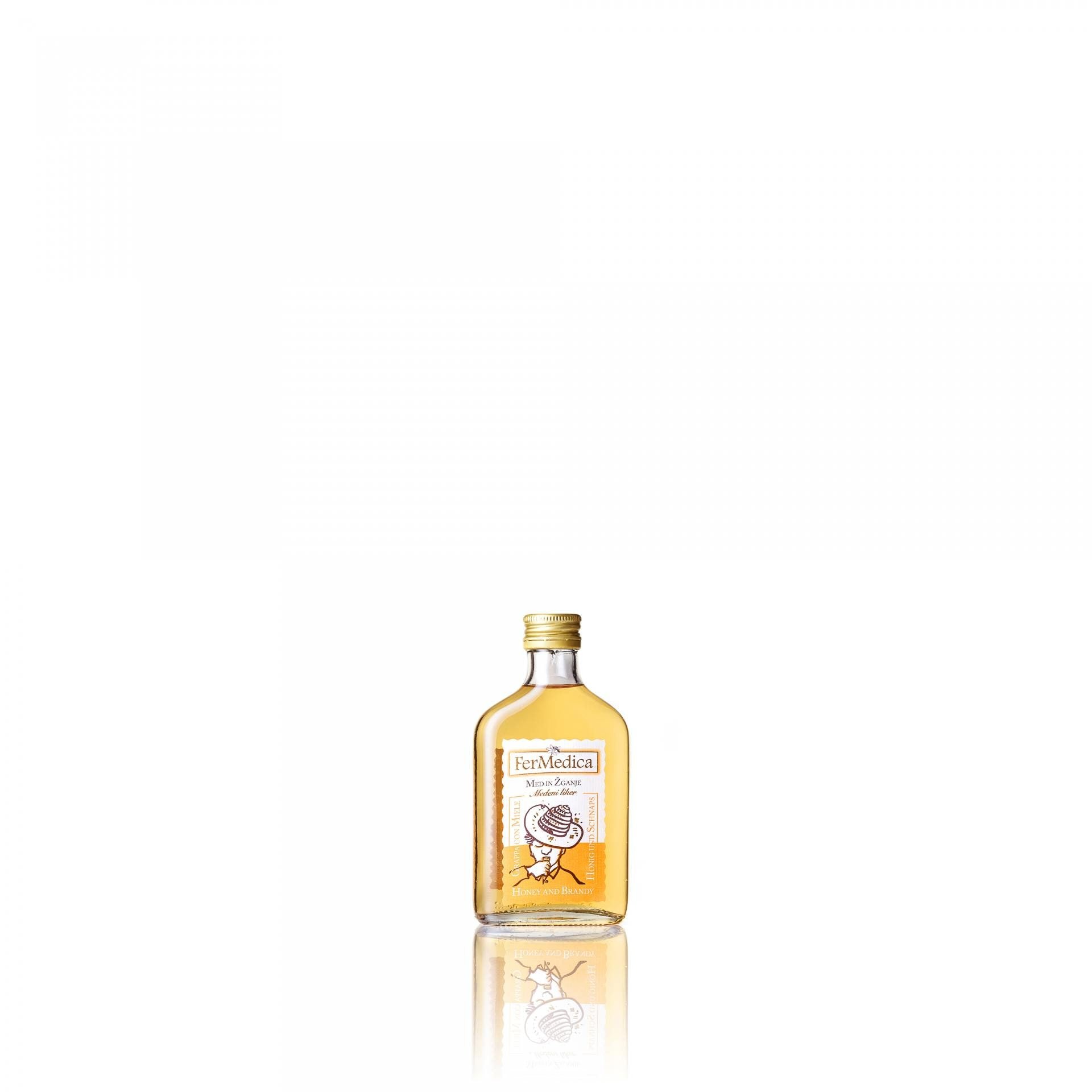 Med in žganje, med z dodatki, darilni seti v lični embalaži fermedica 56