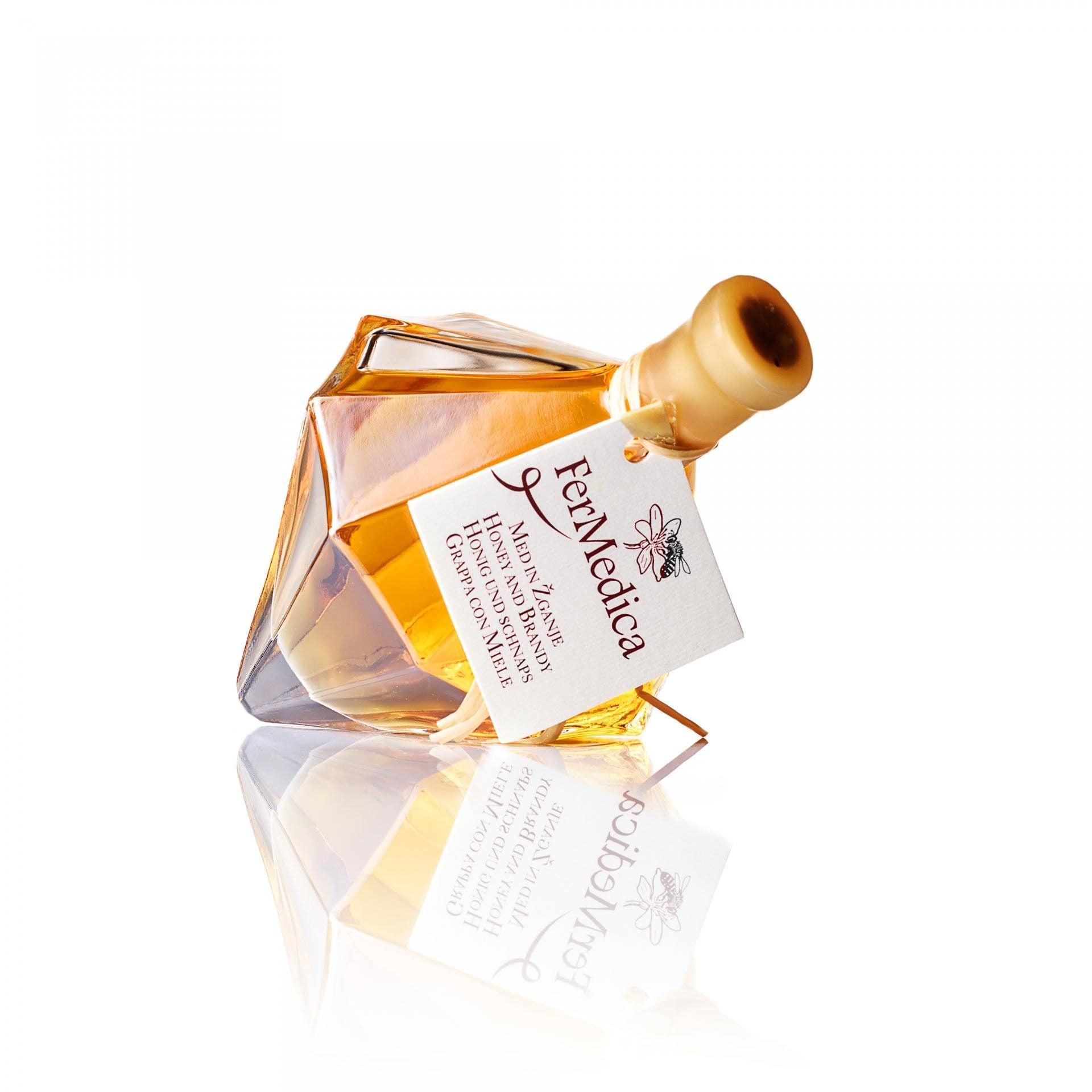 Med in žganje, med z dodatki, darilni seti v lični embalaži fermedica 13