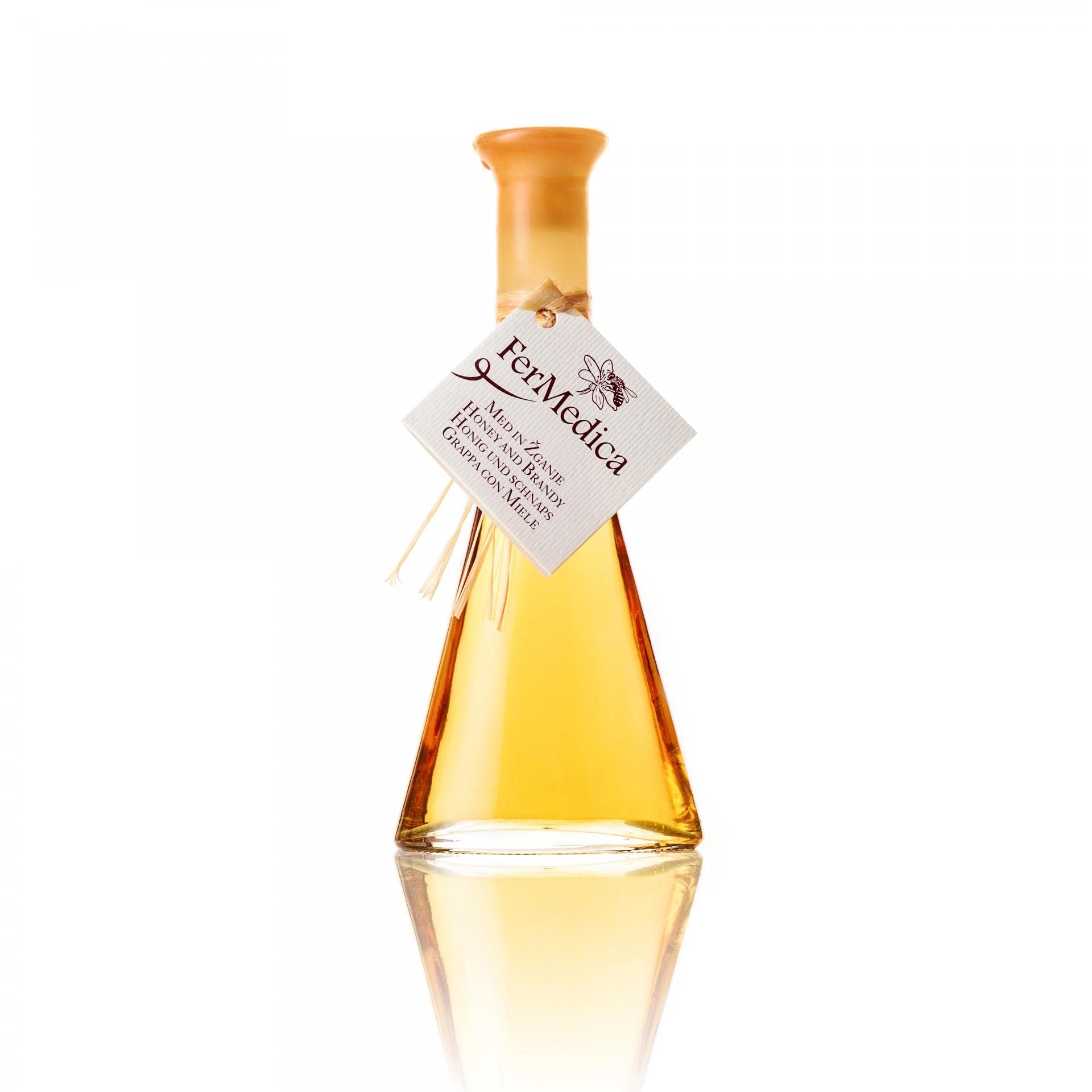 Med in žganje, med z dodatki, darilni seti v lični embalaži fermedica 25