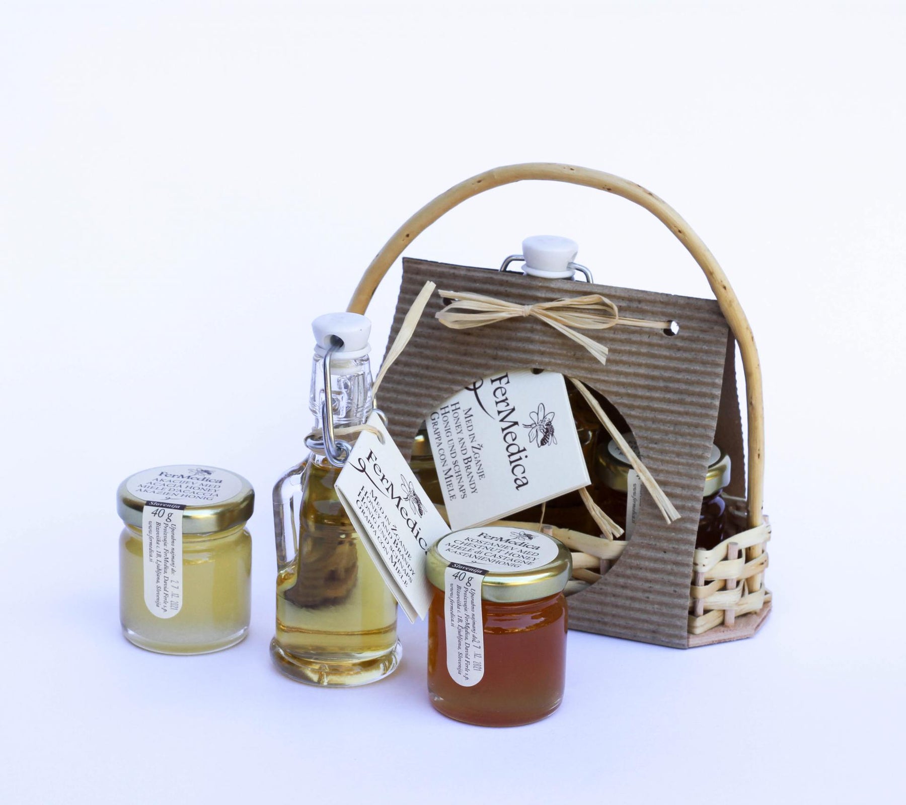 Med in žganje, med z dodatki, darilni seti v lični embalaži fermedica IMG_2116