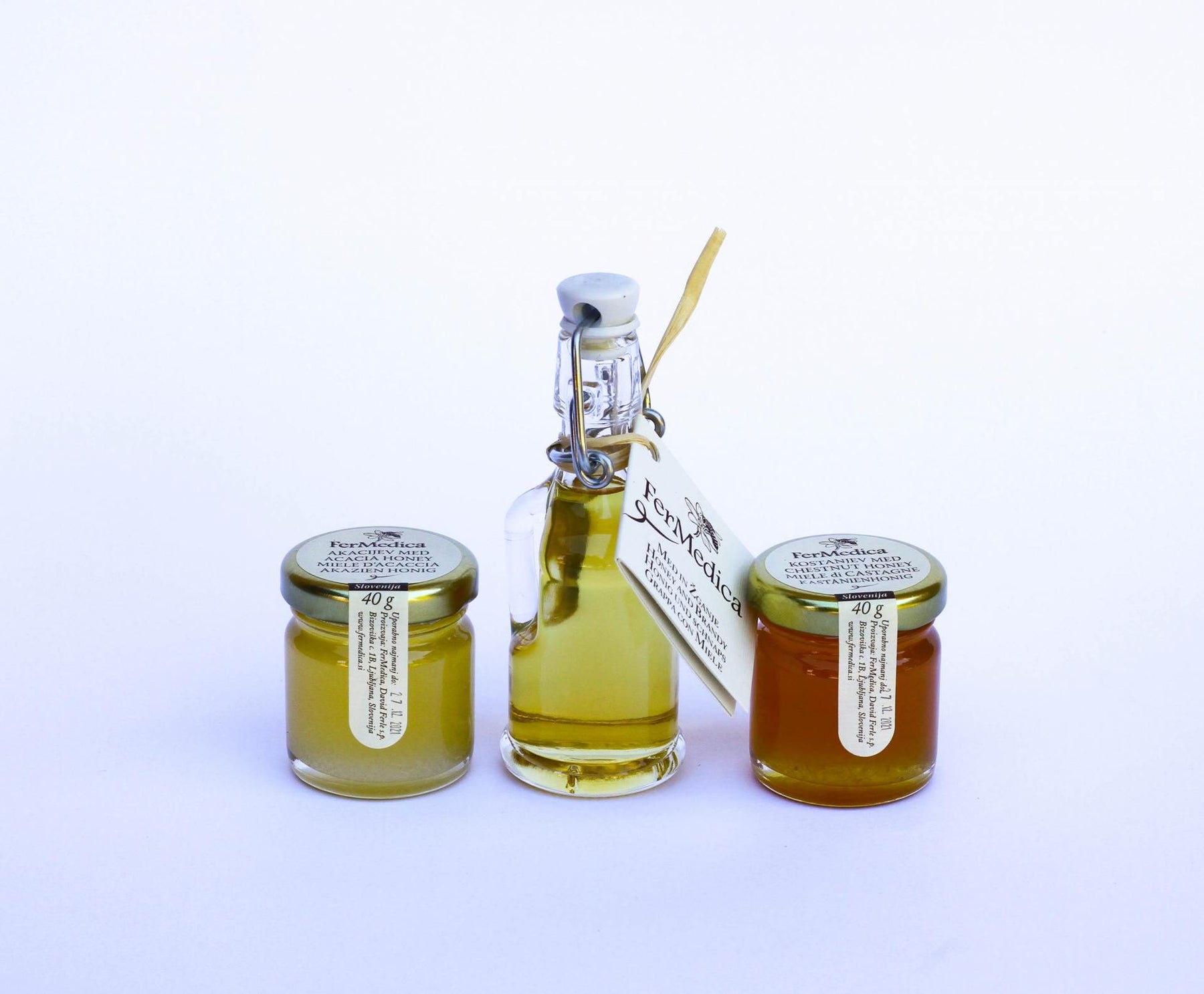 Med in žganje, med z dodatki, darilni seti v lični embalaži fermedica IMG_2121