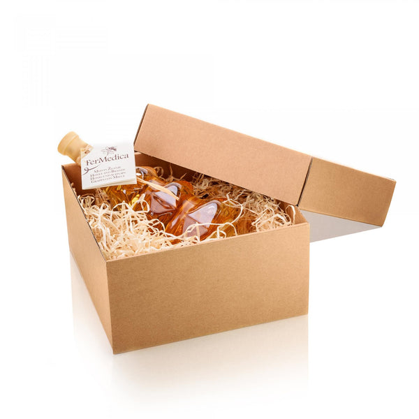 Med in žganje, med z dodatki, darilni seti v lični embalaži fermedica 49