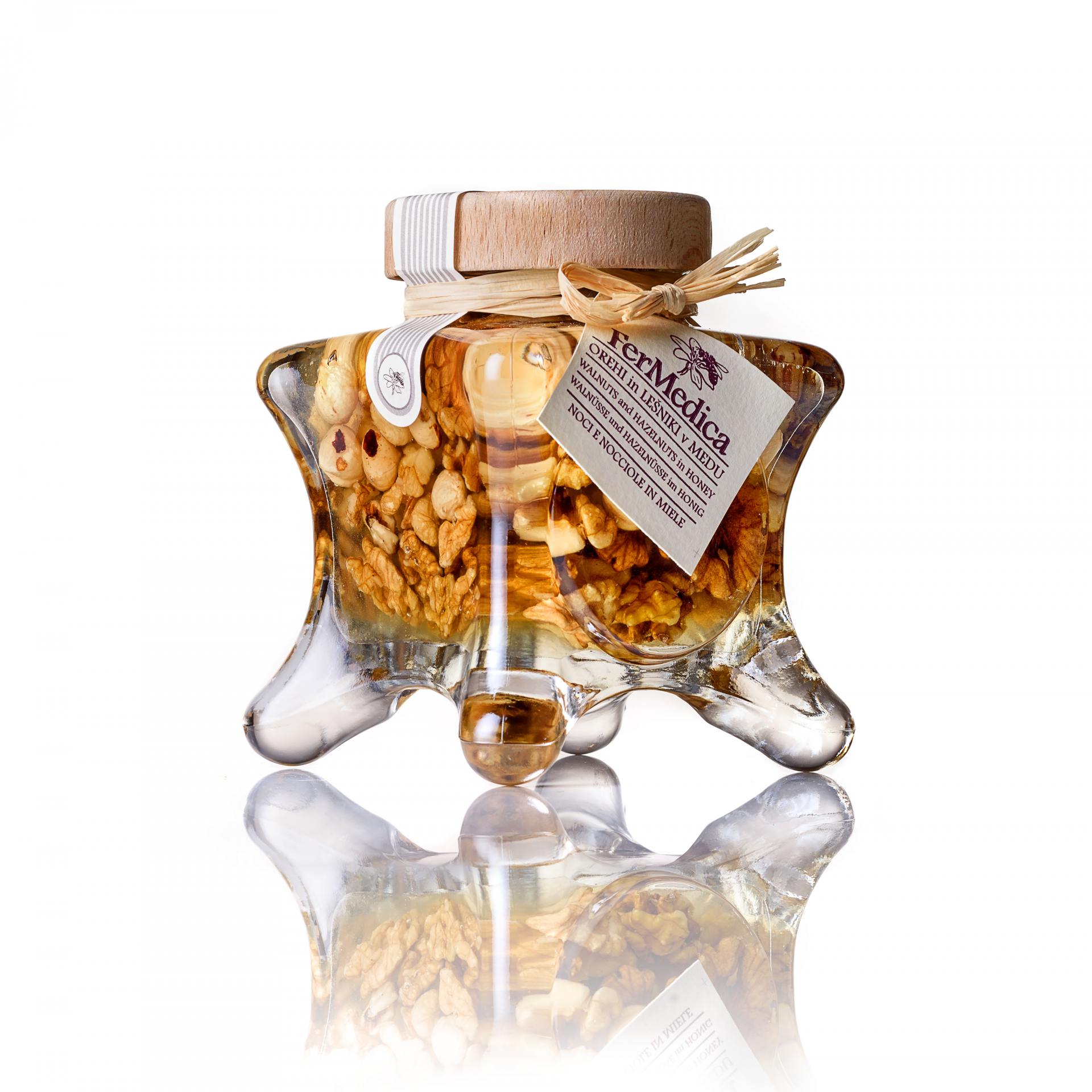 Med in žganje, med z dodatki, darilni seti v lični embalaži fermedica 19
