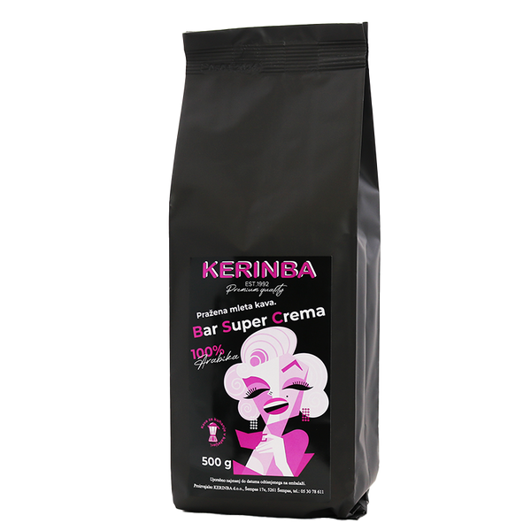 Kerinba Bar super crema 100% arabica 500 g - moka kava