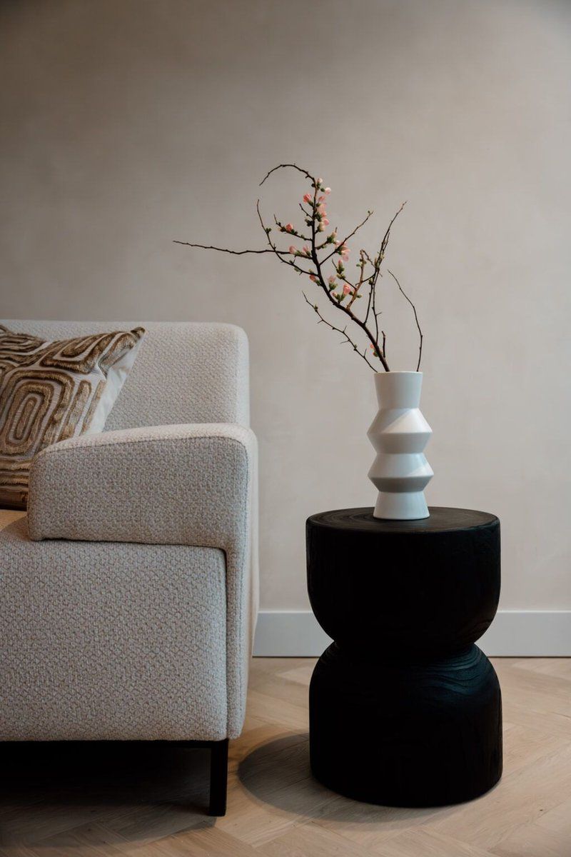 Woodville Side Table - Black - Solid Wood - 45cm