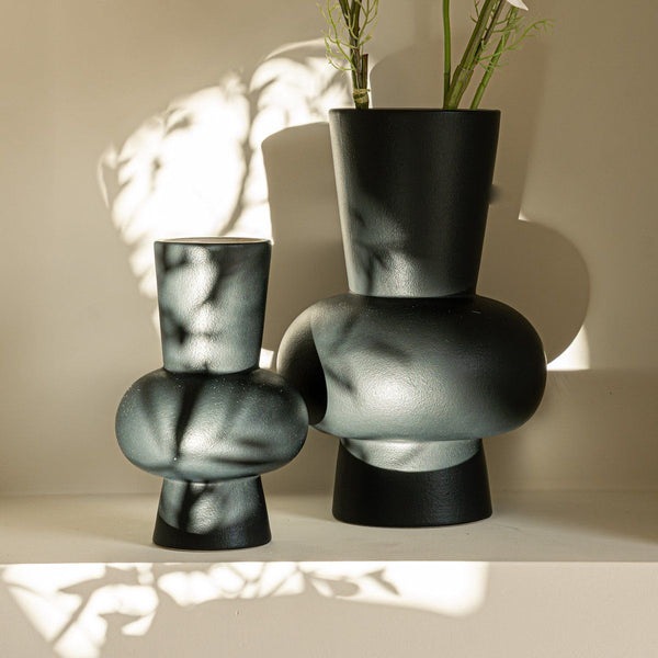 Ann set - black - ceramic - round - 21cm - 30cm