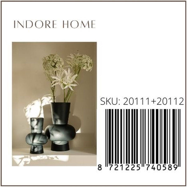 Ann set - black - ceramic - round - 21cm - 30cm