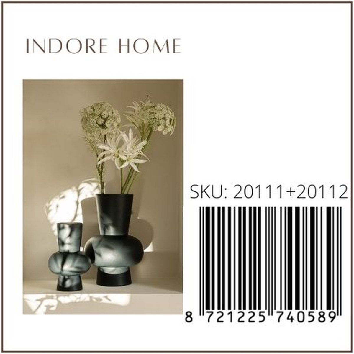 Ann set - black - ceramic - round - 21cm - 30cm