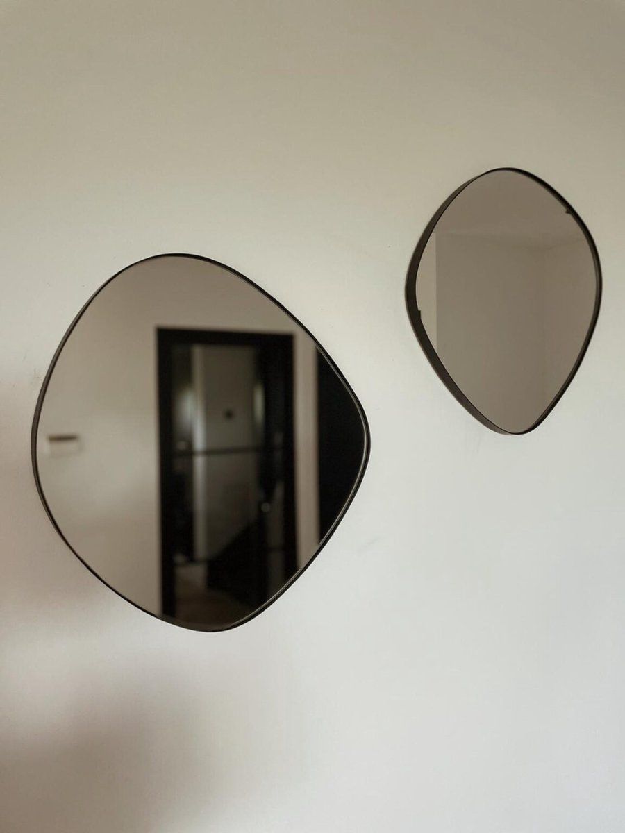 Wall Mirror - Organic Shape - 40cm - Black