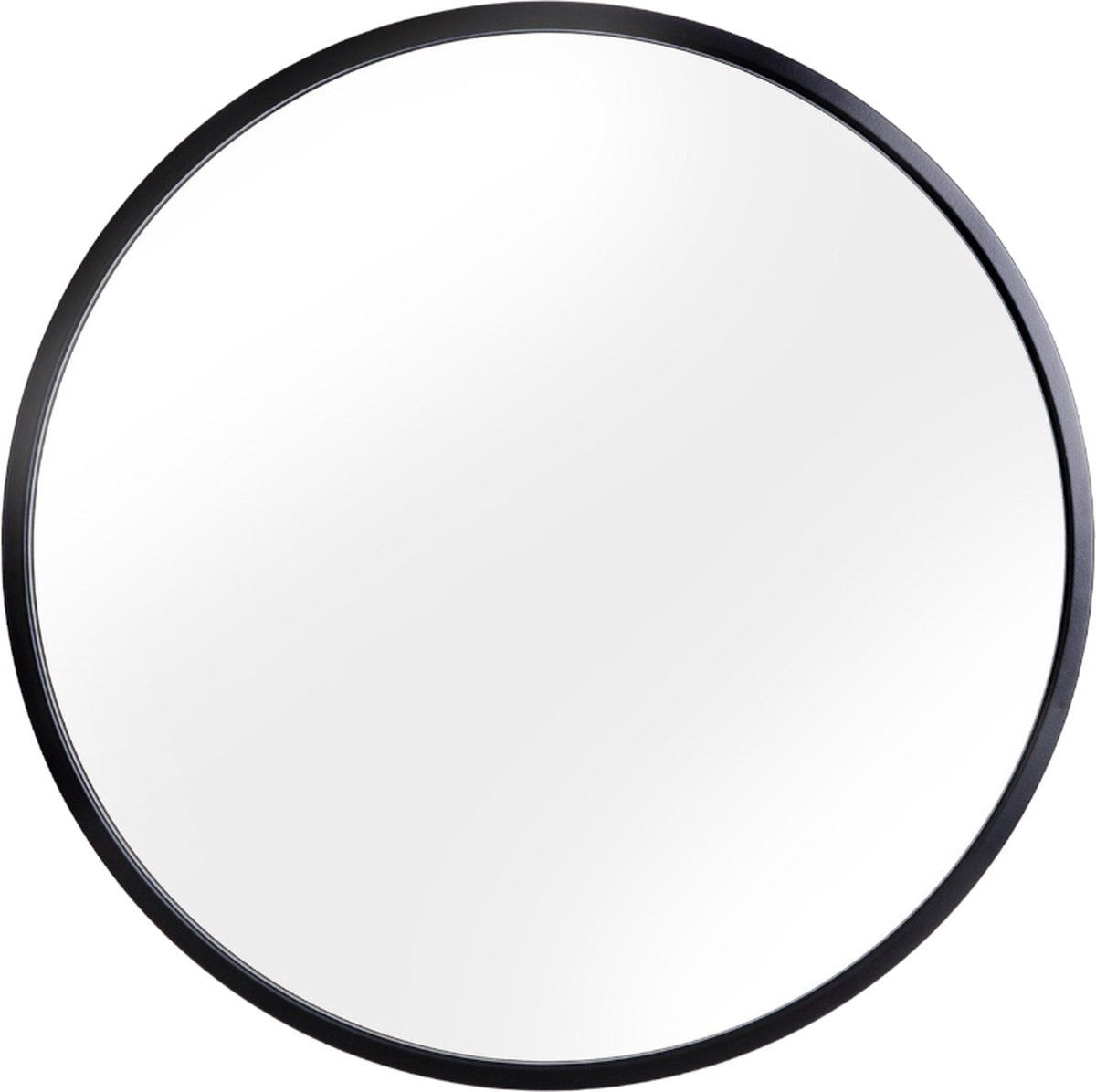 Wall Mirror - Black - Metal - Round - 60cm