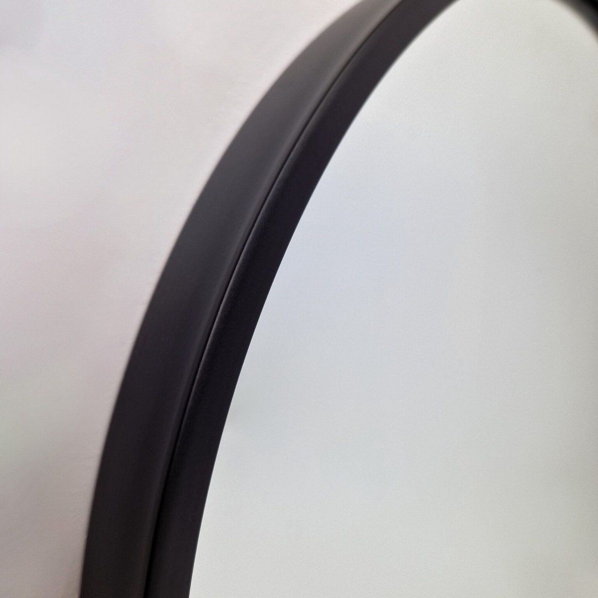 Wall Mirror - Black - Metal - Round - 60cm
