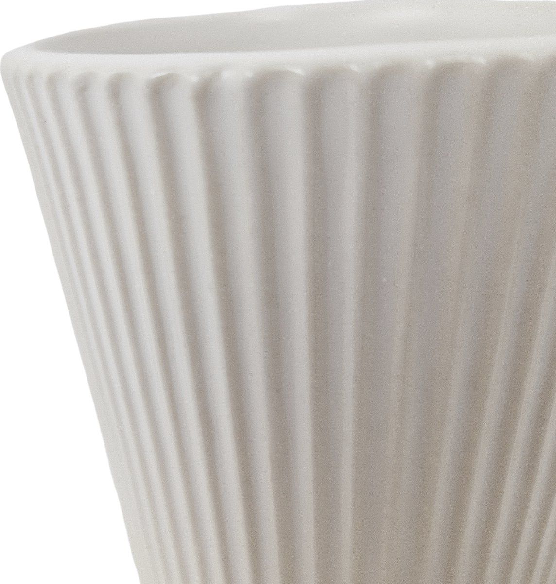 Boho Vase – White – Ceramic – Round – 25cm