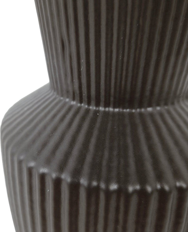 Boho Vase – Black – Ceramic – Round – 25cm