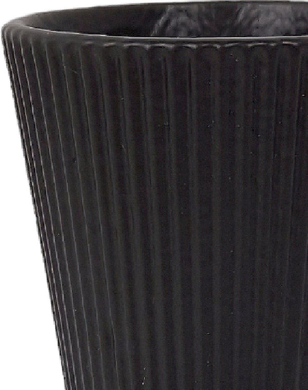 Boho Vase – Black – Ceramic – Round – 25cm