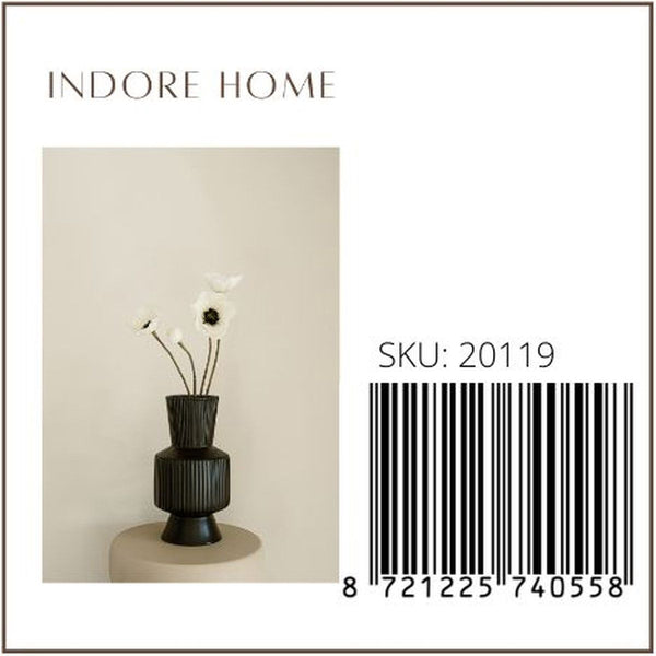 Boho Vase – Black – Ceramic – Round – 25cm