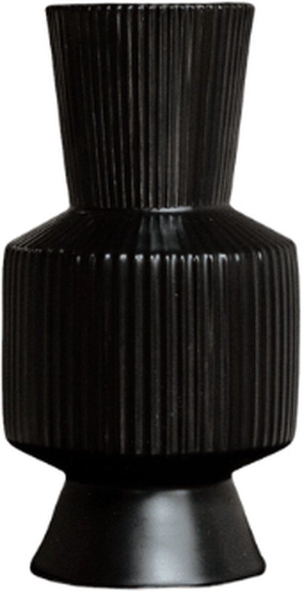 Boho Vase – Black – Ceramic – Round – 25cm