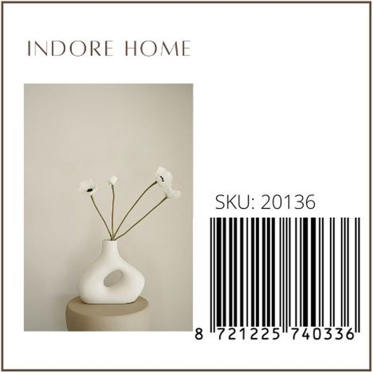 Alberti Vase – white – ceramic – round – 21