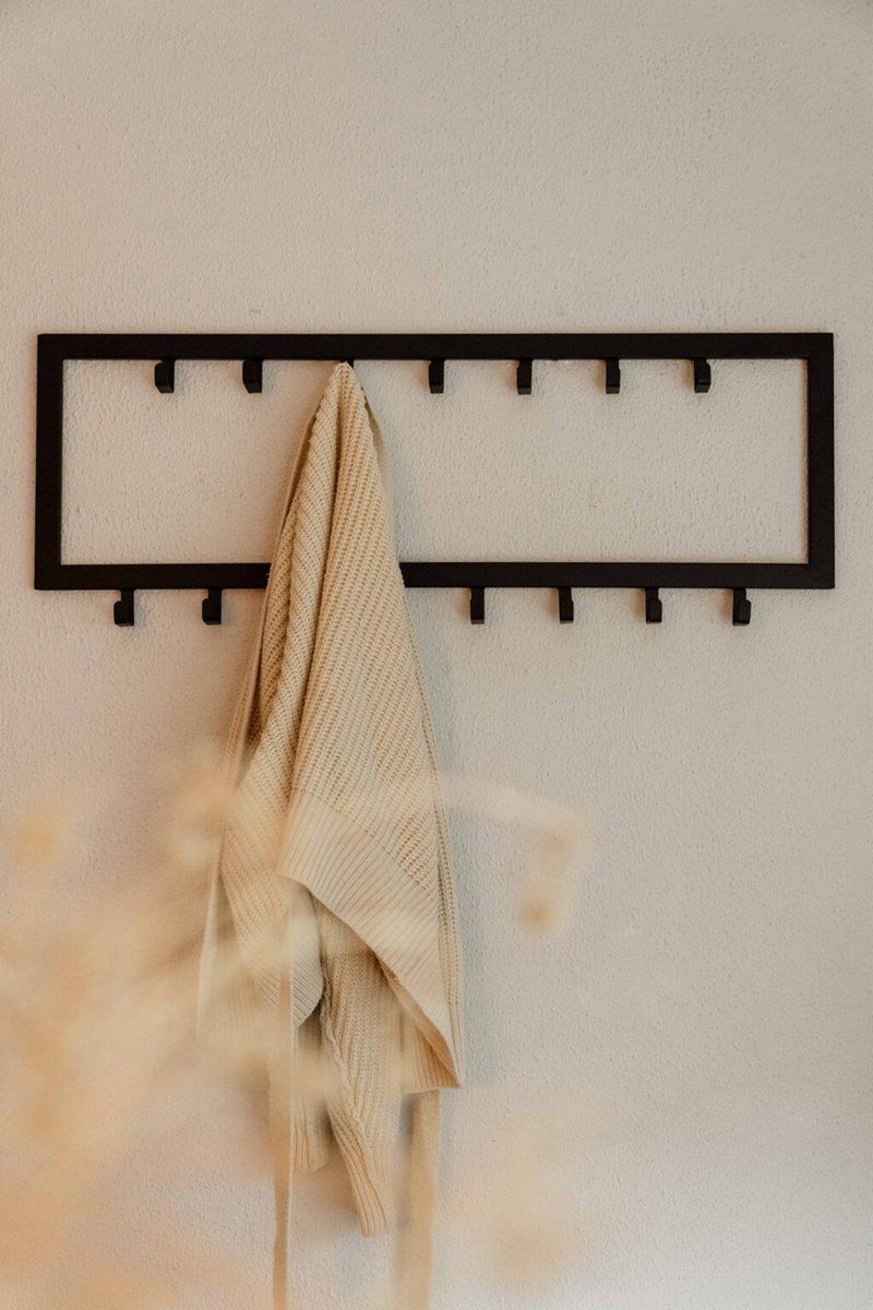 Indore Home - Wall Coat Rack Tree - Black