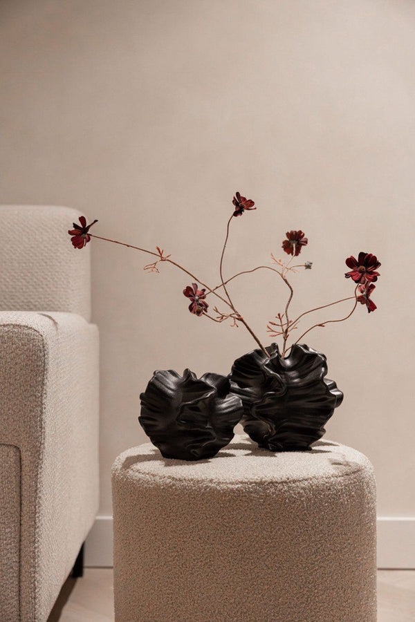 Indore Home - Coral vase set - Ceramic vase - Decorative accessories - Black