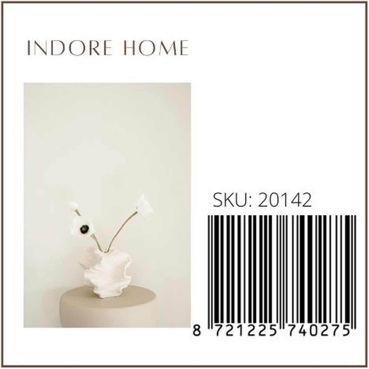 Indore Home - Coral Vase S - Ceramic Vase - White