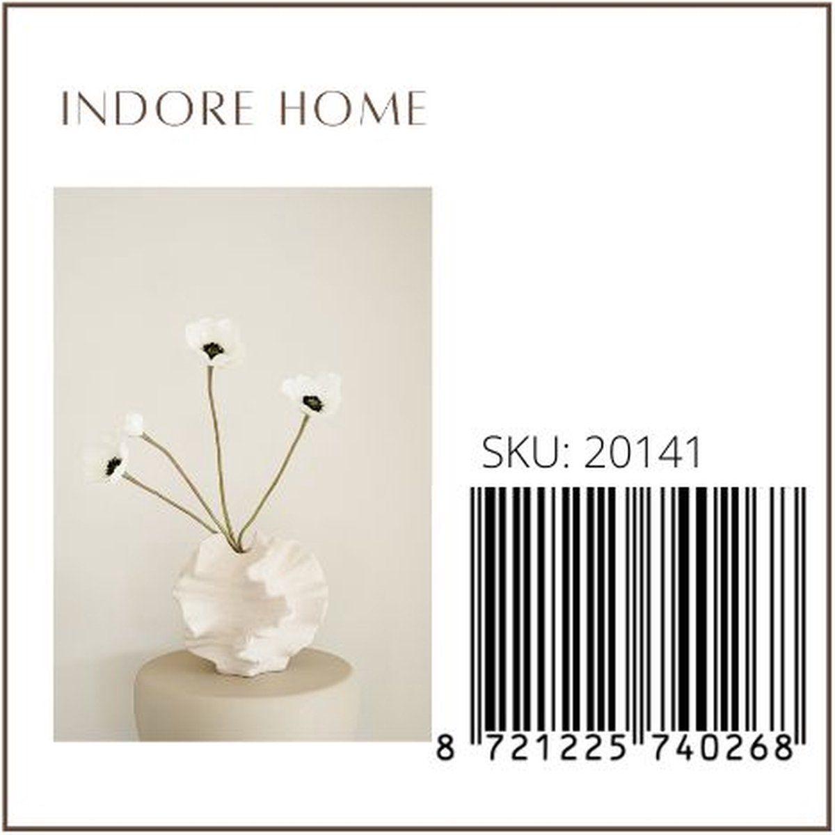 Indore Home - Coral Vase M - Ceramic Vase - Decorative Accessories - White