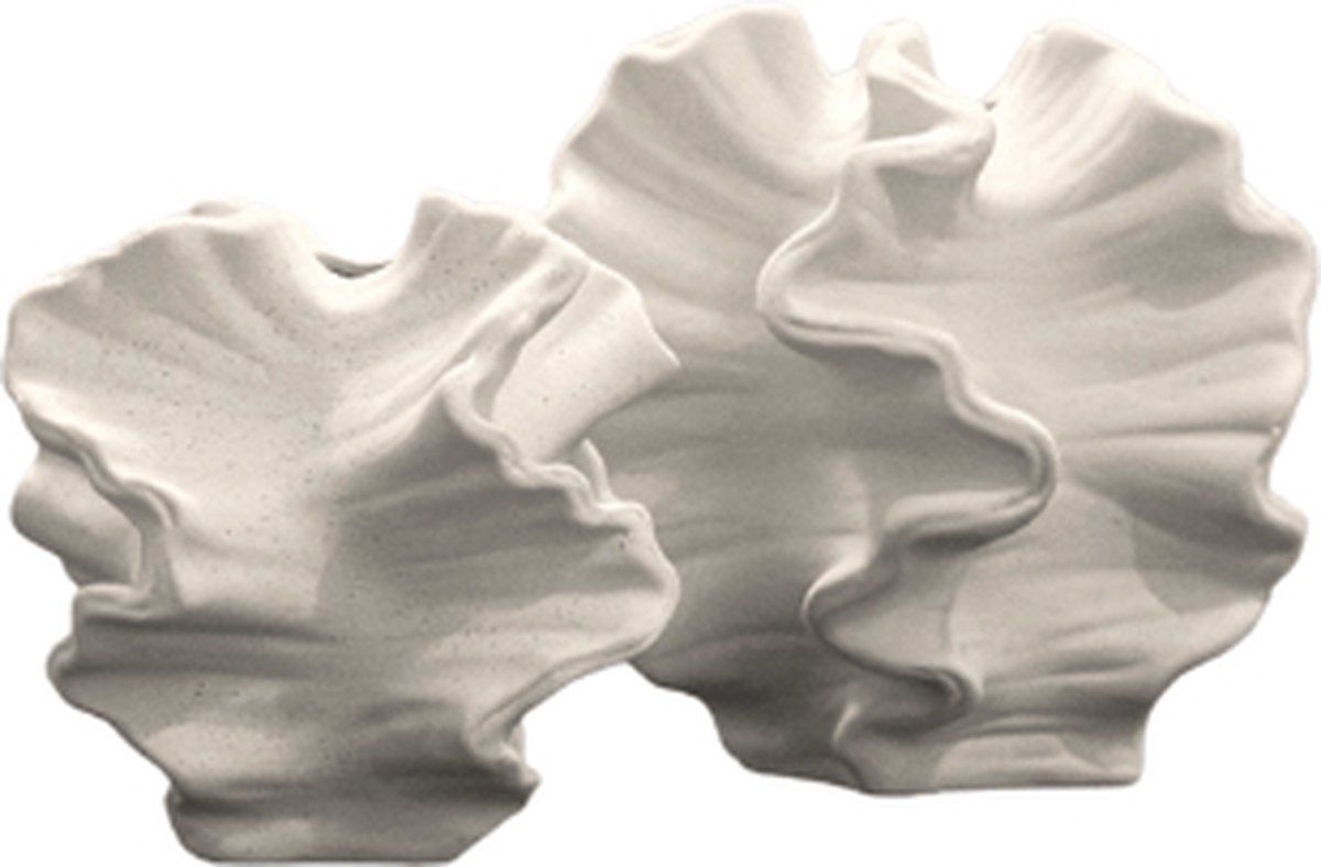 Indore Home - Coral vase set - Ceramic vase - White