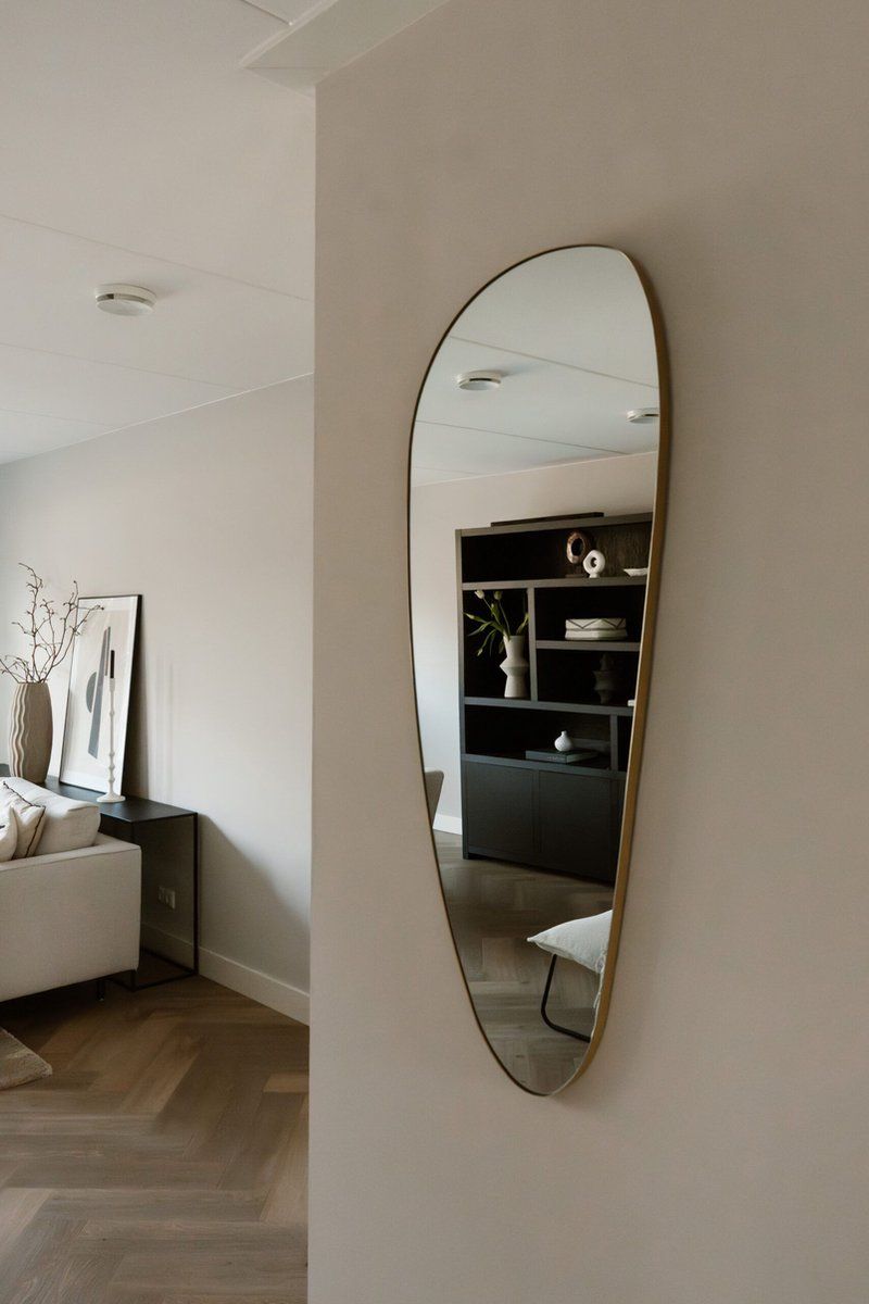 Wall Mirror Dean - Organic Shape - Asymmetrical - Mirror - 120cm - Gold