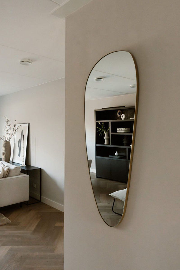 Wall Mirror Dean - Organic Shape - Asymmetrical - Mirror - 120cm - Gold