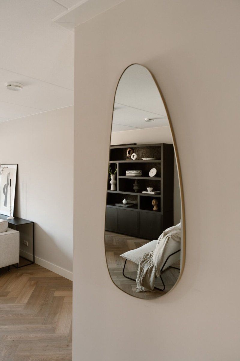 Wall Mirror Dean - Organic Shape - Asymmetrical - Mirror - 120cm - Gold