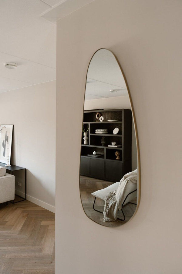 Wall Mirror Dean - Organic Shape - Asymmetrical - Mirror - 120cm - Gold