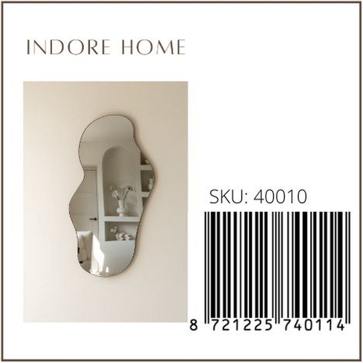 Troas Mirror - organic shape - asymmetrical - wall mirror - 110cm - gold