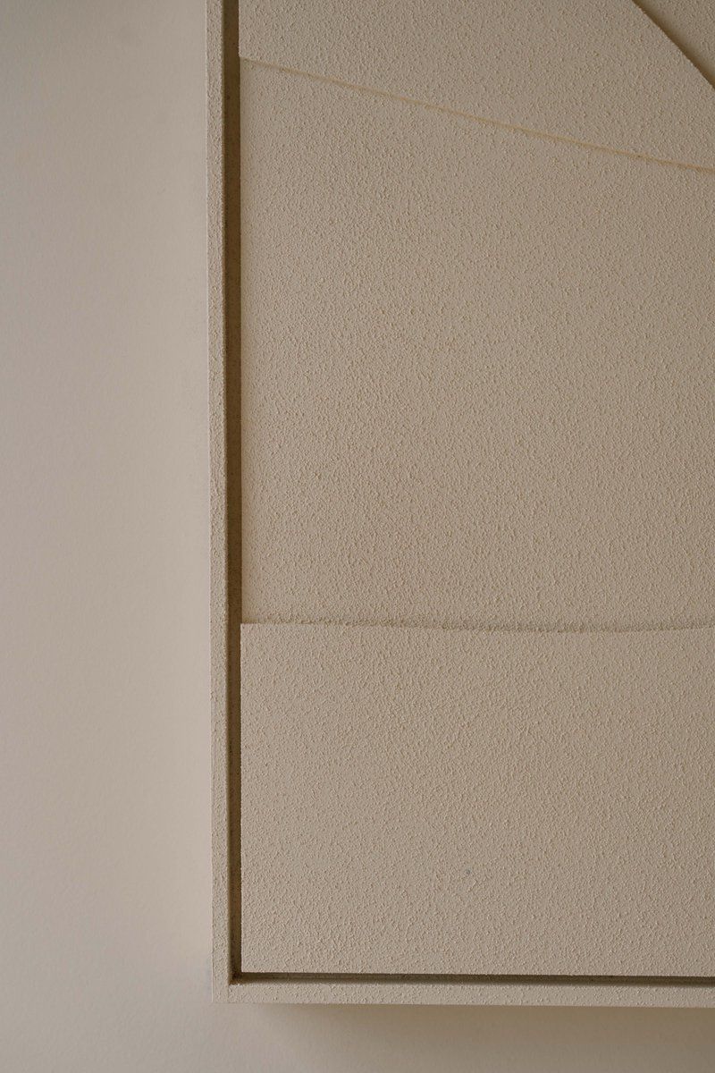 Indore Home – 3D Painting - Design A3 – Abstract Shapes – 3D Wall Panel - Cream